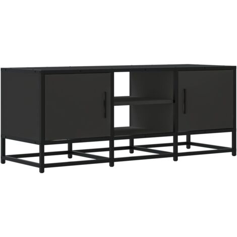 Mobile TV multimediale scaffale per televisione televisione buffet sala da pranzo soggiorno camera da letto 100 x 35 x 41 cm derivati del legno e metallo nero 020025497