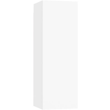 Mobile TV multimediale scaffale per televisione televisione buffet sala da pranzo soggiorno camera da letto 30,5 x 30 x 90 cm pannelli compositi bianco 020026124