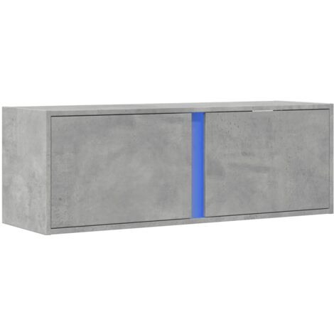 Mobile TV multimediale scaffale per televisione televisione buffet sala da pranzo soggiorno camera da letto a parete con luci a LED 100 x 31 x 35 cm grigio 020027840