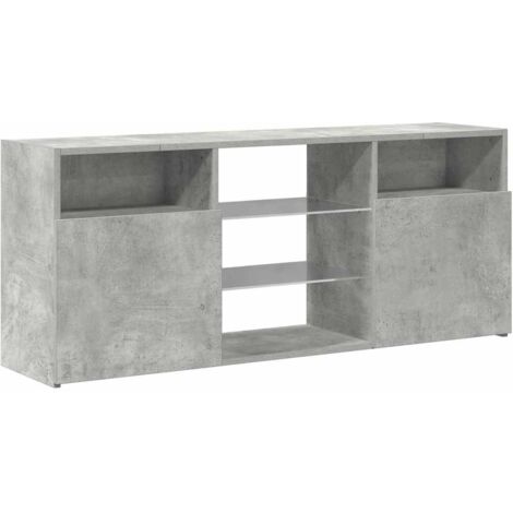 Mobile TV multimediale scaffale per televisione televisione buffet sala da pranzo soggiorno camera da letto con luci LED 120 x 30 x 50 cm grigio 020026514