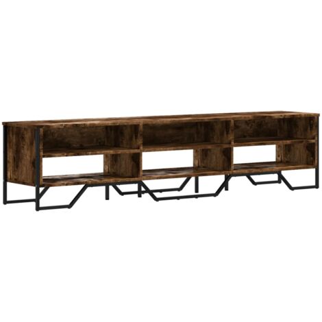 Mobile TV multimediale scaffale per televisione televisione buffet sala da pranzo soggiorno camera da letto rovere affumicato 180 x 34 x 41 cm derivati del legno marrone 020027359