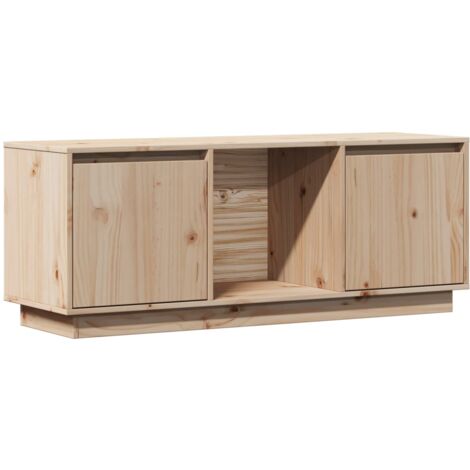 Mobile TV multimediale scaffale per televisione televisore buffet sala da pranzo soggiorno camera da letto 110,5 x 35 x 44 cm legno di pino massiccio marrone 020025776