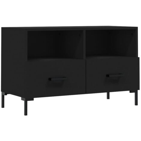 Mobile TV multimediale scaffale per televisione televisore buffet sala da pranzo soggiorno camera da letto 80 x 36 x 50 cm multistrato nero 020026315