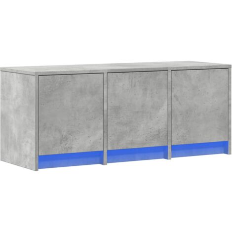 Mobile TV multimediale scaffale per televisione televisore buffet sala da pranzo soggiorno camera da letto con LED 97 x 34 x 40 cm pannelli compositi grigio 020026458