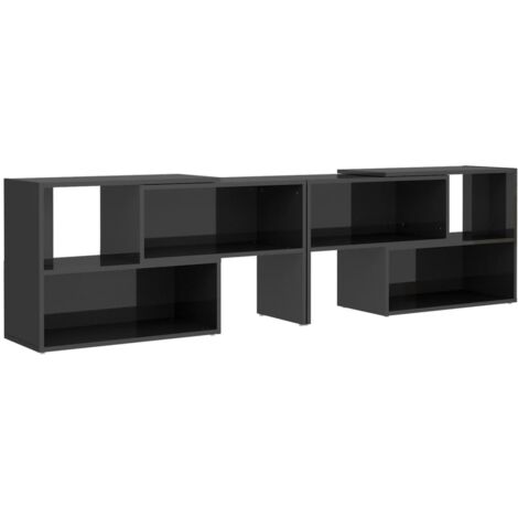 Mobile TV multimediale scaffale per televisione televisore buffet sala da pranzo soggiorno camera da letto lucido 149 x 30 x 52 cm derivati del legno grigio 020027026
