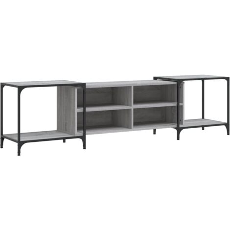 Mobile TV multimediale scaffale per televisione televisore buffet sala da pranzo soggiorno camera da letto sonoma 203 x 37 x 50 cm derivati del legno grigio 020028439