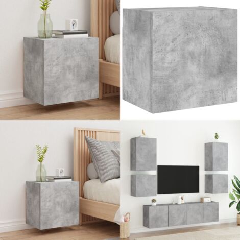 Mobile TV Parete Grigio Cemento 40,5x30x40 cm Legno Multistrato - Mobile TV - Mobile a parete