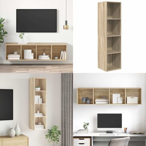 Mobile TV Parete Rovere Sonoma 37x37x142,5cm Legno Multistrato - Mobile da parete - Supporto TV