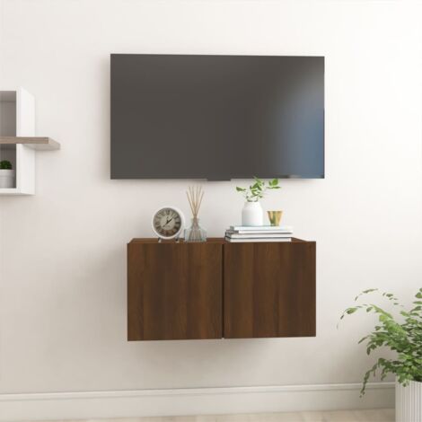 Mobile TV Pensile Rovere Marrone 60x30x30 cm Legno Multistrato vidaXL