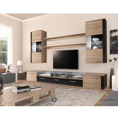 TV Mobile TV Porta Mobili Supporto Rome 120 Cm Rovere Scuro Wenge