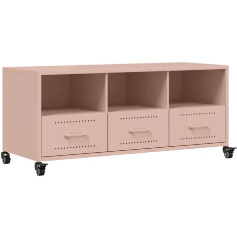 Mobile TV Rosa 100,5x39x43,5 cm in Acciaio vidaXL 665824