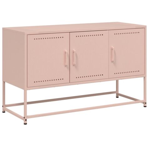Mobile TV Rosa 100,5x39x60,5 cm in Acciaio vidaXL 334334