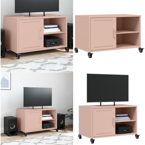 Mobile TV Rosa 68x39x43,5 cm in Acciaio - Armadio TV - Armadio in acciaio