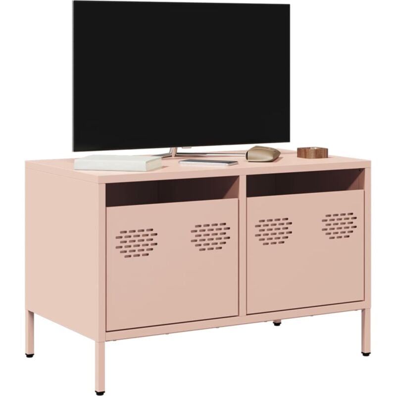 Mobile tv Rosa 68x39x43,5cm in Acciaio Laminato a Freddo