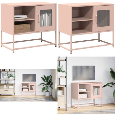 Mobile TV Rosa 68x39x60,5 cm in Acciaio - Mobile per TV - Mobile in acciaio
