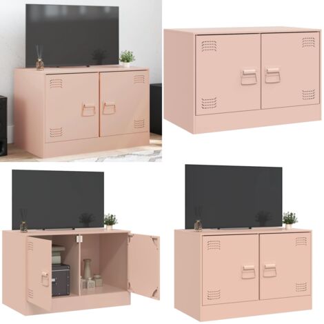 Mobile TV Rosso 67x39x44 cm in Acciaio - TV in acciaio - Mobile TV rosa