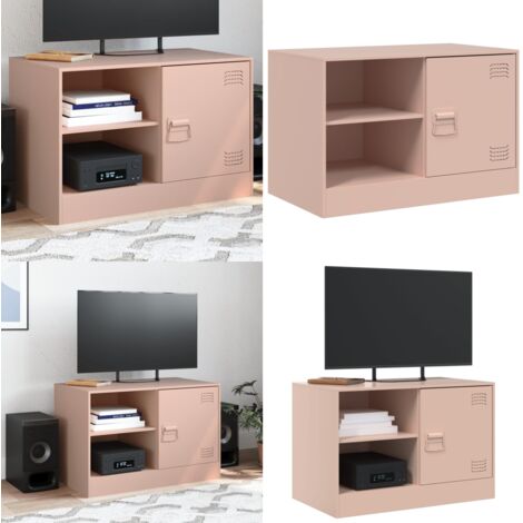 Mobile TV Rosso 67x39x44 cm in Acciaio - TV in acciaio - Mobile TV rosa