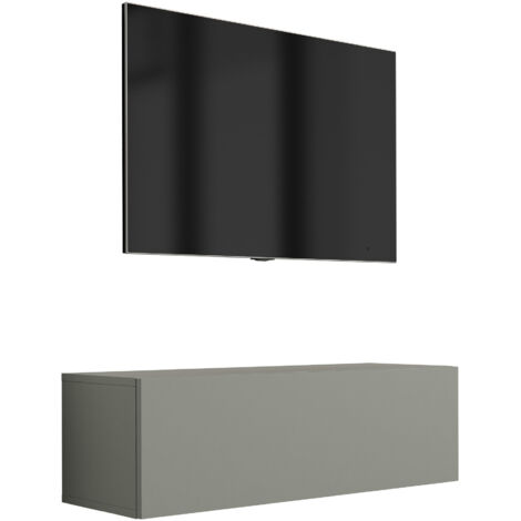 Mobile TV : Rosso Mattone, 100 x 52 x 32 cm, gambe nere