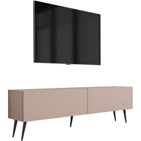 Mobile TV : Rosso Mattone, 170 x 52 x 32 cm, gambe nere