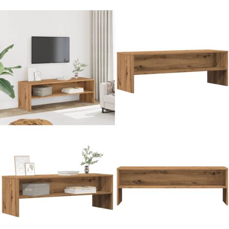 Mobile TV Rovere Artigianale 120x40x40 cm in Truciolato - Mobile TV - Mobile con ripiano