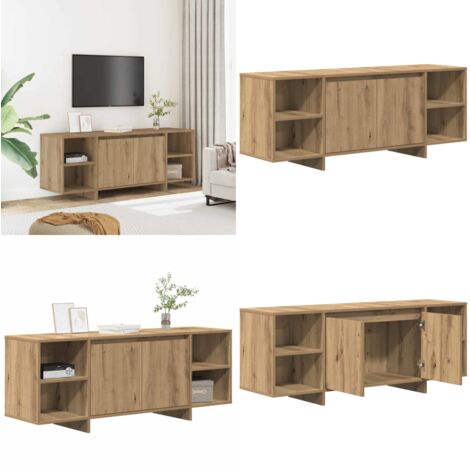 Mobile TV Rovere Artigianale 130x35x50 cm in Legno Multistrato - Mobile TV - Mobile TV in legno