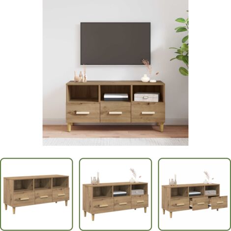 Mobile TV Rovere Artigianale -  Mobile TV Rovere Artigianale 102 x 36 x 50 cm Legno multistrato
