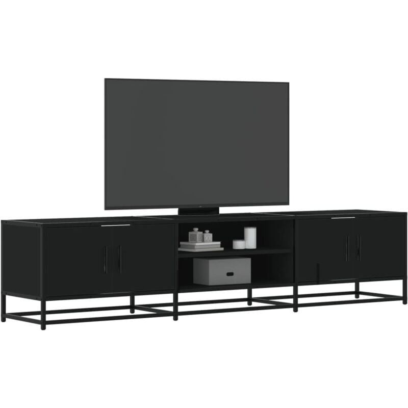 Vidaxl - Mobile Porta tv Nero 180x35x41 cm in Truciolato