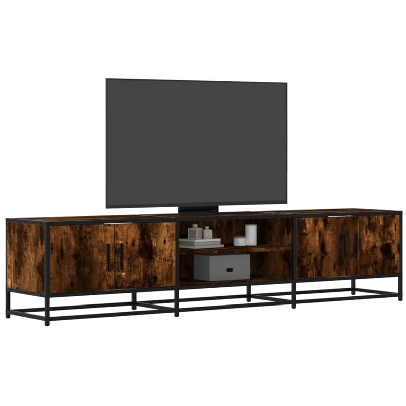 Mobile Porta tv Rovere Fumo 180x35x41 cm in Truciolato - Vidaxl