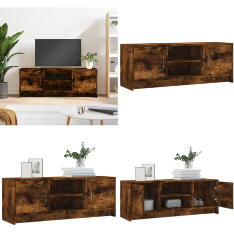 Mobile TV Rovere Fumo 102x30x37,5 cm in Legno Multistrato - Mobile TV - Mobile TV in legno multistrato