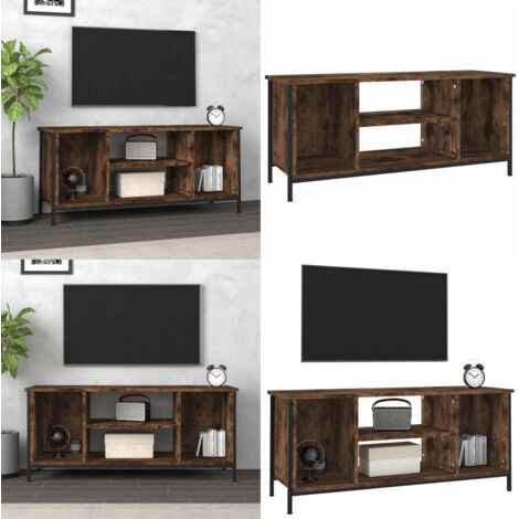 Mobile TV Rovere Fumo 102x35x45 cm in Legno Multistrato - Mobile TV - Mobile TV in legno multistrato