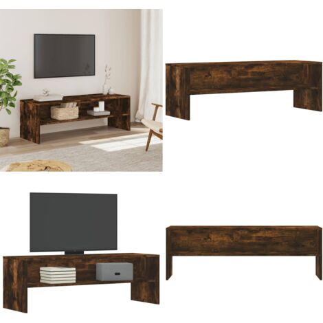 Mobile TV Rovere Fumo 120x40x40 cm in Legno Multistrato - Credenza TV - TV mobile