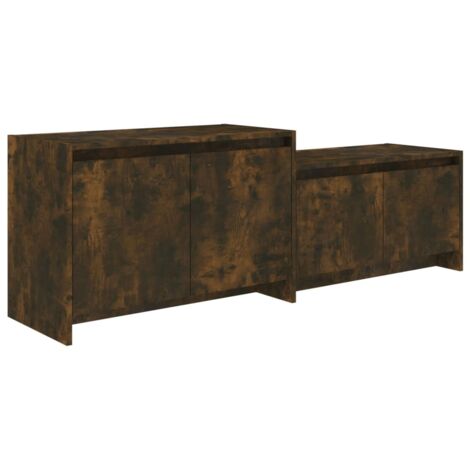 Mobile TV Rovere Fumo 146,5x35x50 cm in Truciolato vidaXL