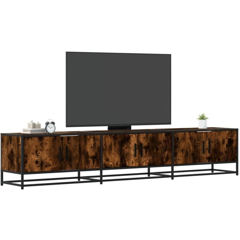 Mobile tv Rovere Fumo 210x35x41 cm in Truciolato