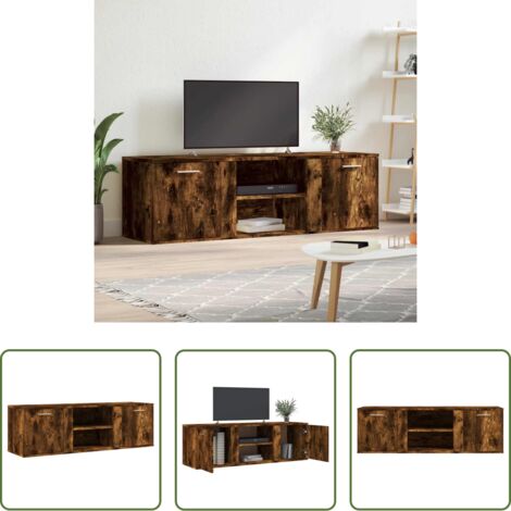 Mobile TV Rovere Fumo -  Mobile Porta TV Rovere Fumo 120x34x37 cm Legno Multistrato
