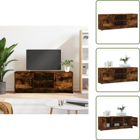 Mobile TV rovere fumo - vidaXL Mobile TV Rovere Fumo 102x30x37,5 cm in Legno Multistrato -