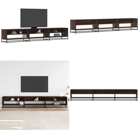 Mobile TV Rovere Marrone 270x40x46 cm in Truciolato - Mobile con ripiani - Mobile in legno