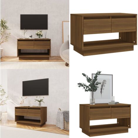 Mobile TV Rovere Marrone 70x41x44 cm in Truciolato - Armadio stereo - Armadio per DVD