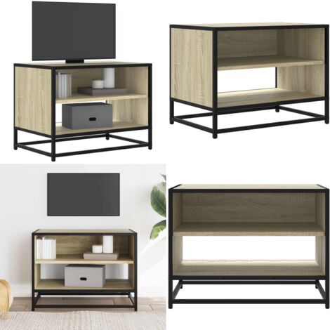 Mobile TV Rovere Sonoma 61x40x46 cm Legno Multistrato e Metallo - TV mobile - Mobile TV Rovere Sonoma