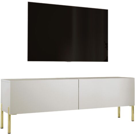 Mobile TV : Rovere Wotan / Nero Opaco, gambe nere, 140 x 52 x 32 cm
