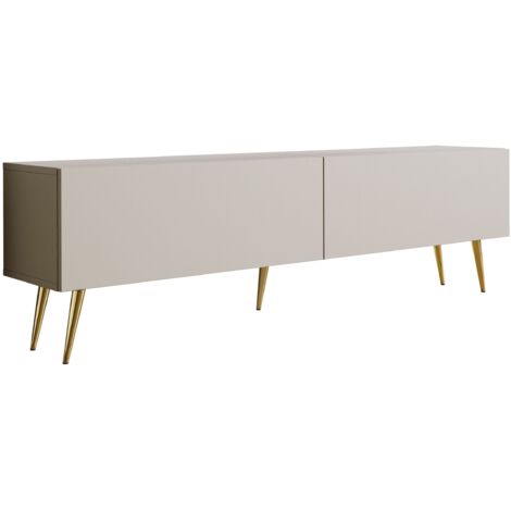 Mobile TV : Rovere Wotan / Nero Opaco, gambe nere, 170 x 52 x 32 cm