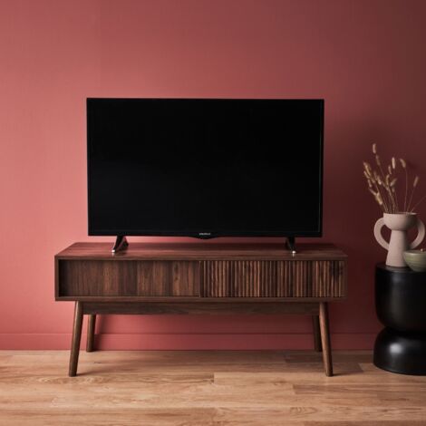 Mobile TV scandinavo a 2 ante effetto legno, 115cm