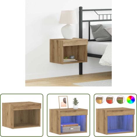 Mobile TV -  Set mobile TV con led Rovere artigianale 40 x 30 x 30 cm