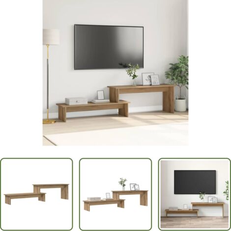 Mobile TV -  Set mobile TV Rovere artigianale 180,5 x 30 x 43 cm