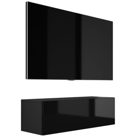 Mobile TV sospeso : Bianco Opaco / Bianco Lucido, 140 x 34 x 32 cm