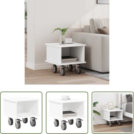 Mobile TV -  Supporto TV Bianco 37 x 35 x 35 cm Legno multistrato