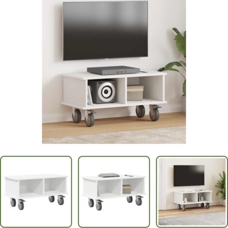 Mobile TV -  Supporto TV Bianco 68,5 x 35 x 35 cm Legno multistrato