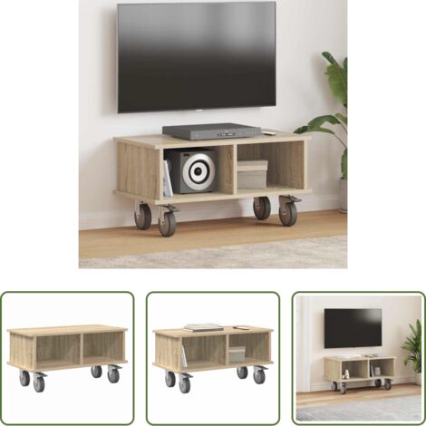 Mobile TV -  Supporto TV Rovere Sonoma 68,5 x 35 x 35 cm Legno multistrato