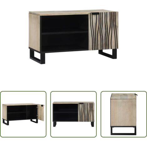 Mobile TV -  Unità TV Bianco 80 x 33 x 46 cm Legno multistrato