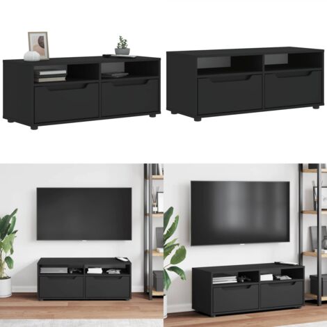Mobile TV VISNES Nero 100x40x38 cm in Legno Multistrato - Armadio TV - Mobile TV