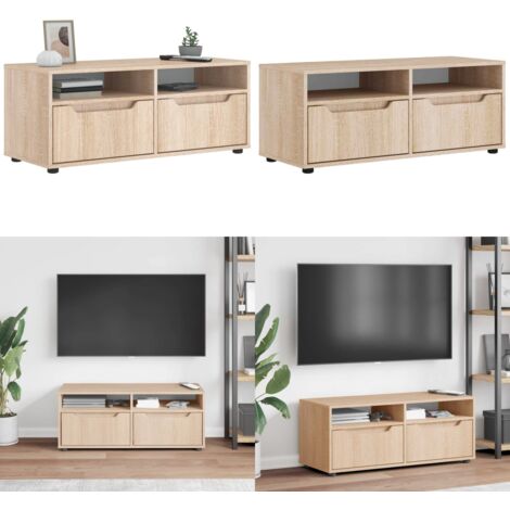 Mobile TV VISNES Rovere Sonoma 100x40x38 cm Legno Multistrato - Armadio TV - Mobile TV
